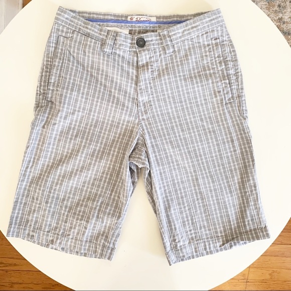 Original Penguin Men’s Cotton Check Short Gray Size 30 - Picture 2 of 9